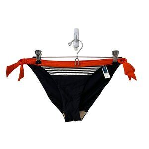 Marie Jo Womens Black Red White Striped Side Tie Bikini Bottom Size Medium